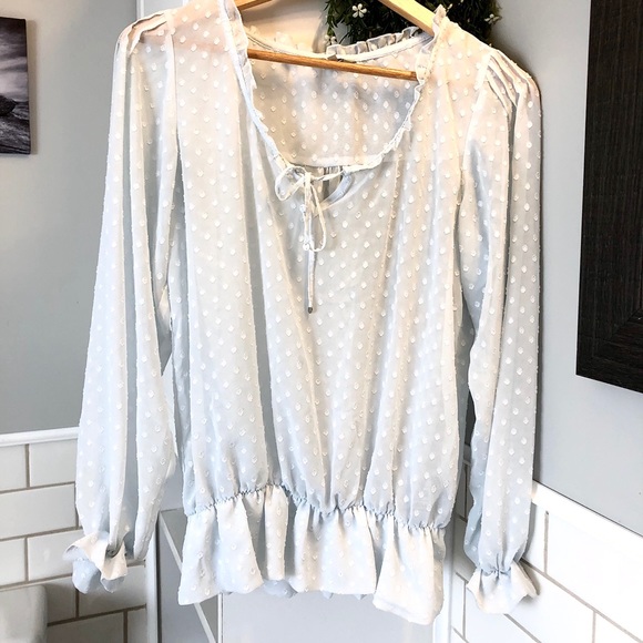 GUESS baby blue blouse - Picture 2 of 8